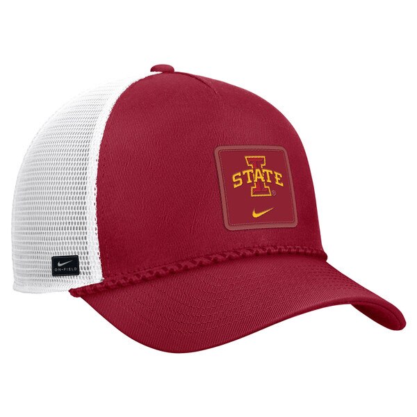 Nike I-State Patch Cardinal and White FA26 Structured Adjustable Cap right side vendor image